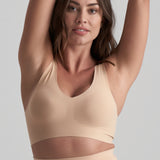 Byebra - Top Med V-hals Beige