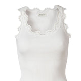 Rosemunde - Silke Top Med Blondekant New White