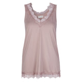 Rosemunde - Tank Top Med Blonder Vintage Powder