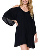 Lingadore - Strand Kjole Med Bar Skulder Sort