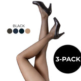 Festival - 3-PACK Strømpebuks 12 denier Sort