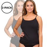 Trofé - Camisole Top 2-pak Sort