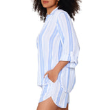 Lingadore - Strand Sæt Bomuld Blue Stripe