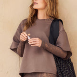 Hype The Detail - Sweat T-shirt Brown