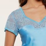 Lingadore - Chemise Kjole med Blonde Bonnie Blue