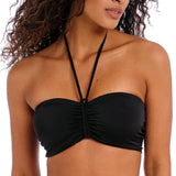 Freya - Jewel Cove Bandeau Top Plain Black