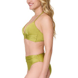 Lingadore - Vatteret Triangle Bikini Sæt Moss