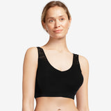 Chantelle - Soft Stretch Topp m. vattering og blonde Svart