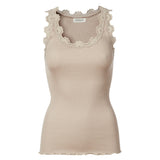 Rosemunde - Classic Silke Top Med Blonde Cacao