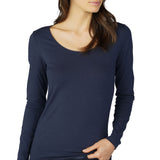 Mey - Cotton Pure Top L/æ Night Blue