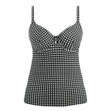Freya - Check In Tankini Top Monochrome