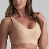 Byebra - Top Med V-hals Beige