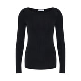 Chantelle - T-shirt L/æ I Uld/silke Sort