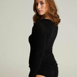 Femilet - Juliana T-shirt med lange ærmer uld Sort