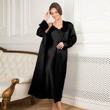 Lady avenue - Silkesrock lång svart+ivory