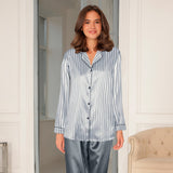 Lady avenue - Satin De Luxe Pyjamas Turbulence/grey