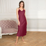 Lady avenue - Silke Natkjole Lang Ruby Red