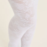 Hype The Detail - Flower Tights 30 denier Hvid