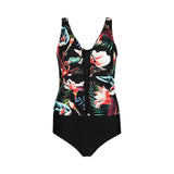 Lentiggini swimwear - Blomstret Badedragt Black/multicolour