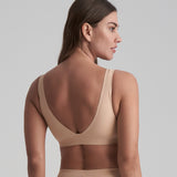 Byebra - Bh Top Med Dyb Udskæring Beige