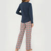 Lady avenue - Flannel Pyjamas Indigo/Amber