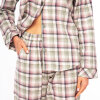 Lady avenue - Flannel Pyjamas Army/Rose Checks