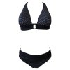 Lentiggini swimwear - Bikini med halterneck Svart/Vit