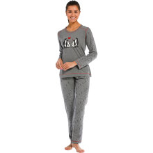 Pastunette - Pyjamas med Print Dark Grey