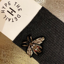 Hype The Detail - Golden Bee Sock Mørk Grå Melange