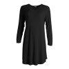 Lady avenue - Jersey Silke Natkjole L/Æ Sort