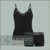Balzaa - Bali Bambu Camisole Set Svart