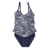 Lentiggini swimwear - Badedragt med Flæser Navy/Hvid