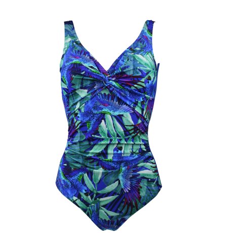 Lentiggini swimwear - Parrot Blue Baddräkt Twisted Cobalt-Green