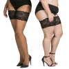 Bandelettes - Dolce Strumpeband med Spets Svart