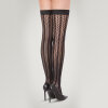 Wolford - Romance Net Stay-Up Strømpe Sort