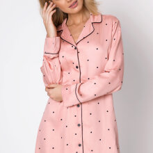 Aruelle - Mona Natskjorte Pink/Black Dot