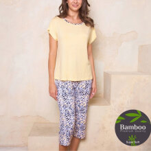 Lady avenue - Bambus Pyjamas kort ærme Sundress Lemon