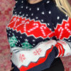 Vero Moda - Xmas All Over Sweater Navy Blazer