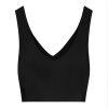 Bye bra - Top med V-hals Sort