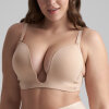 Bye bra - BH til Dyb Udskæring Beige
