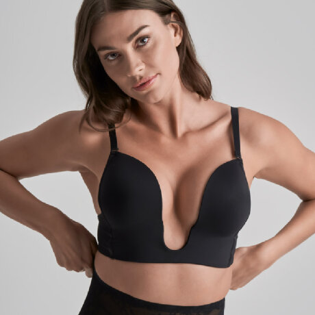 Bye bra - BH til Dyb Udskæring Sort