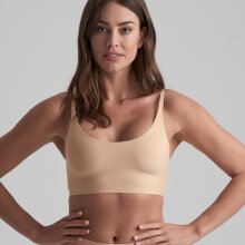 Byebra - Top med rund udskæring Beige