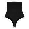 Bye bra - Soft Touch Højtaljet String Sort