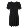Lady avenue - Bambus Blondenatkjole Sort