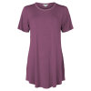 Lady avenue - Bambus Natkjole med kort ærme Plum