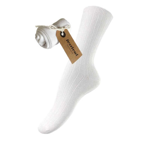 Festival - Bambus Strømpe Hvid