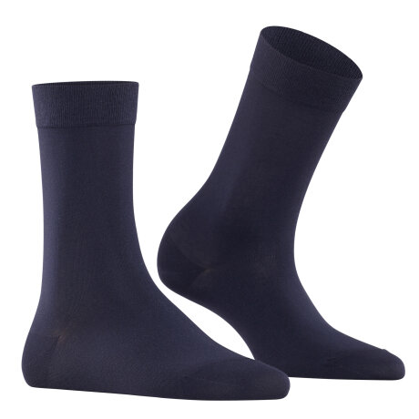 Falke - Cotton Touch Strømpe Dark Navy