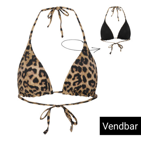 SuiAva - Waverly Bikini Top Leopard/Sort