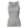 Rosemunde - Iconic Silke Top med Blonde Light Grey Melange