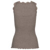 Rosemunde - Iconic Silke Top med Blonde Brown Melange